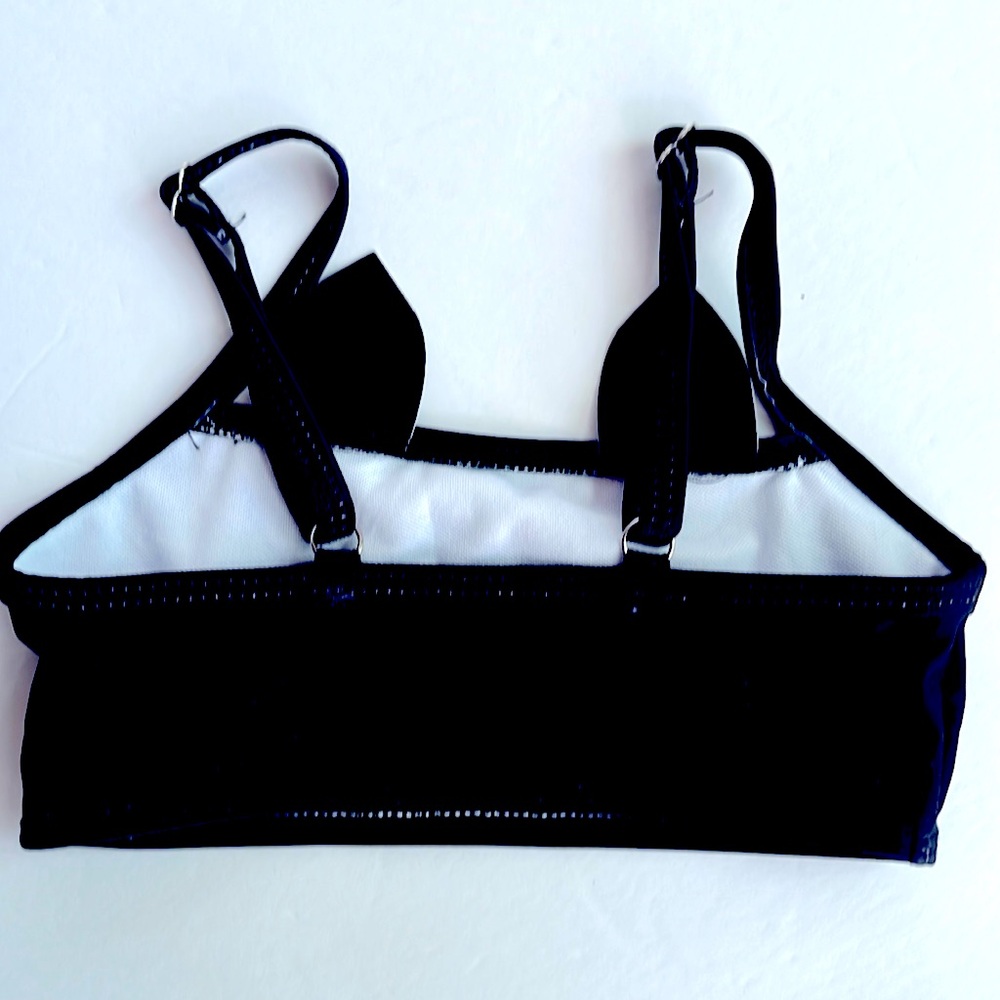 Cat Face Bikini Top Girls Size XS Black Cat Crop Top - Picture 3 of 5
